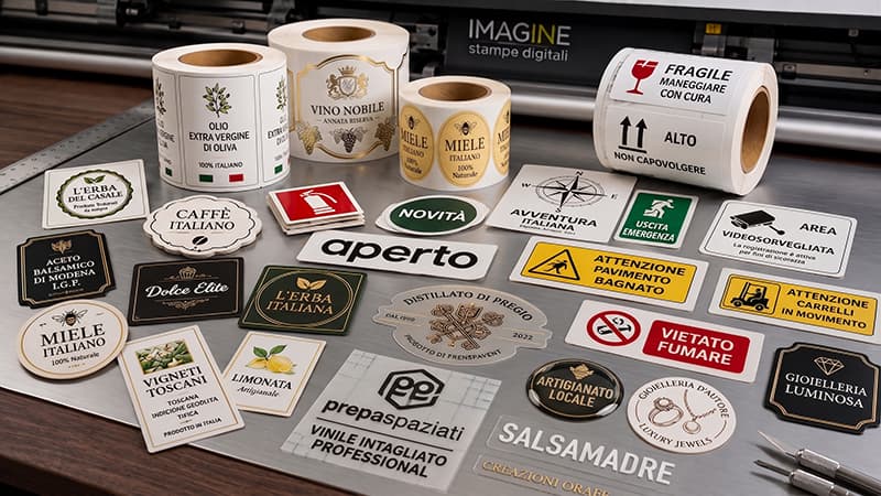 Produzione di etichette adesive nella tipografia IMAGINE